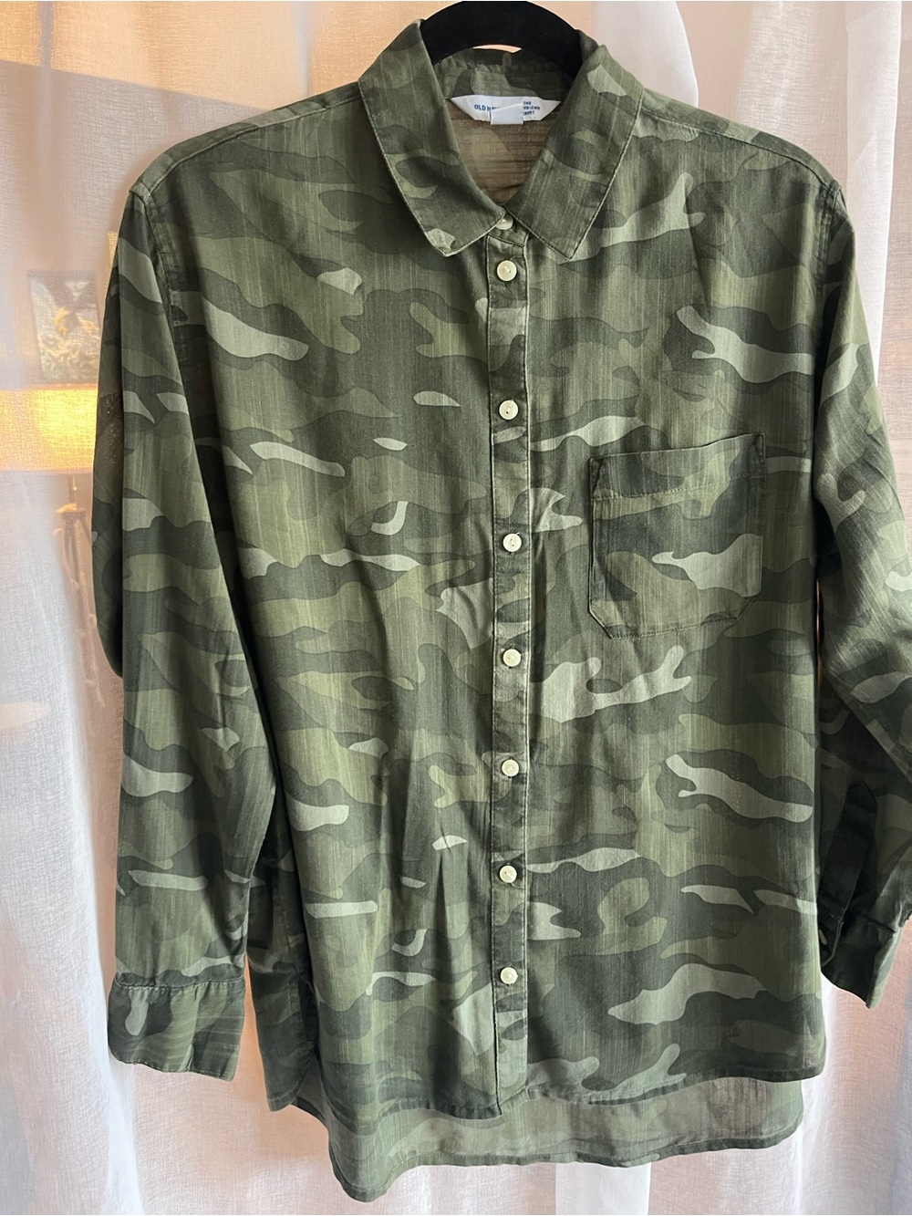 Women’s Camouflage Button-Down Shirt - Olive Camo